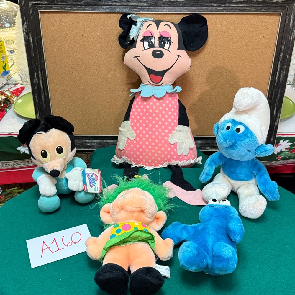 Vintage Minnie Mouse, Smurf & Cookie Monster